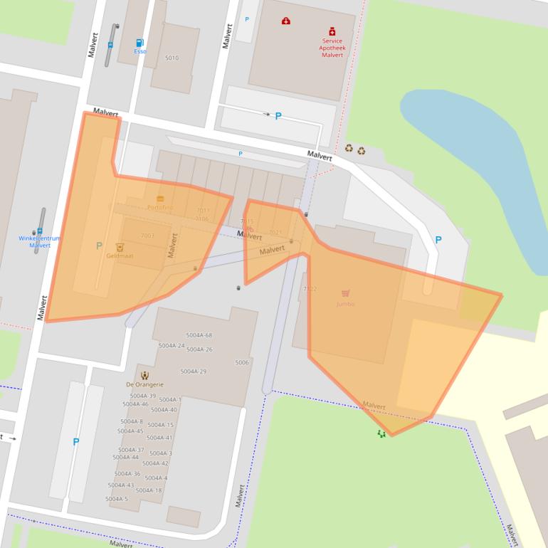 Kaart van postcodegebied 6538DP.