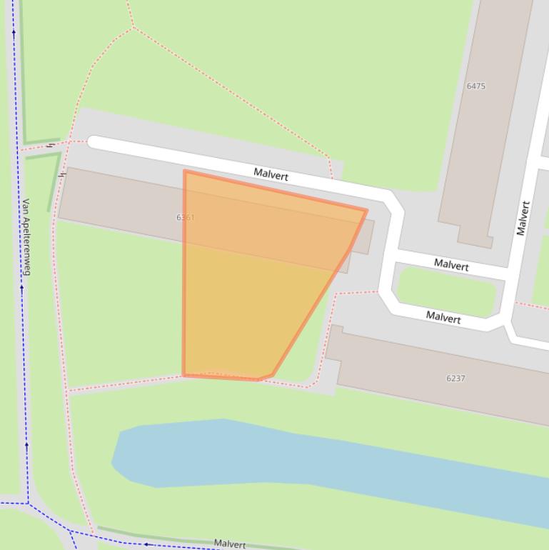 Kaart van postcodegebied 6538DX.