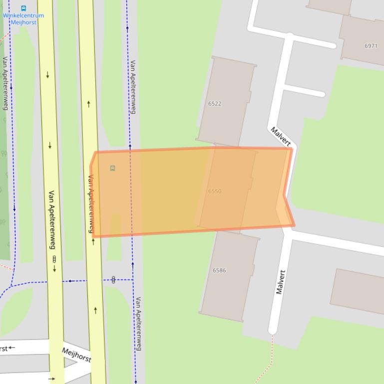 Kaart van postcodegebied 6538EH.