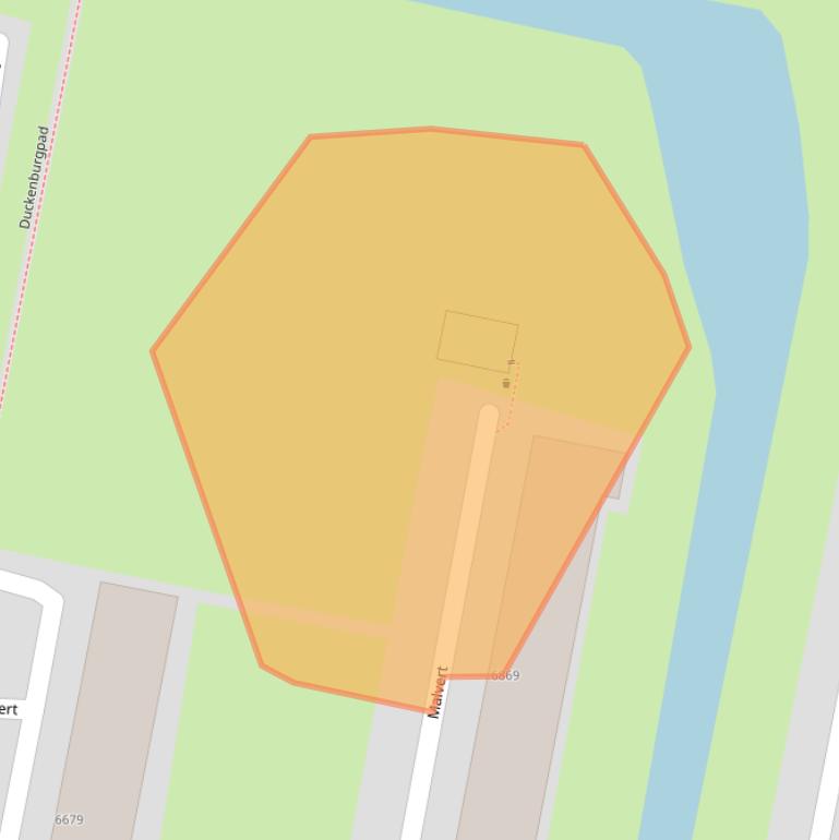 Kaart van postcodegebied 6538ES.