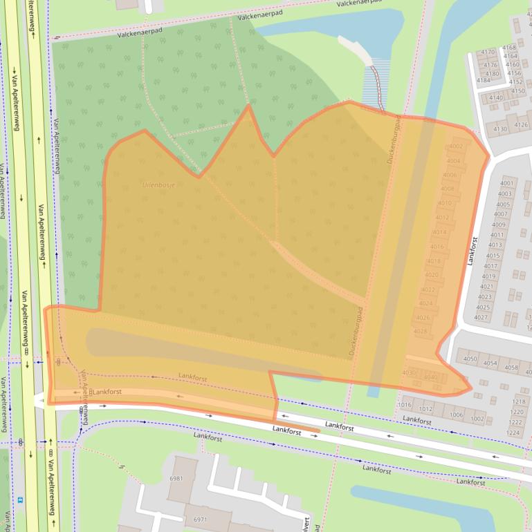 Kaart van postcodegebied 6538HP.