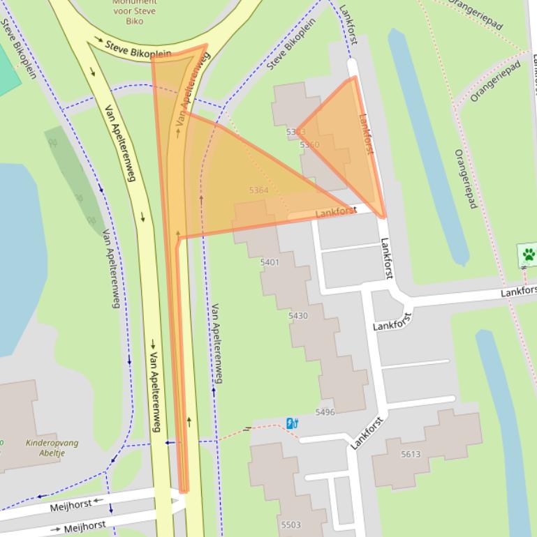 Kaart van postcodegebied 6538KM.