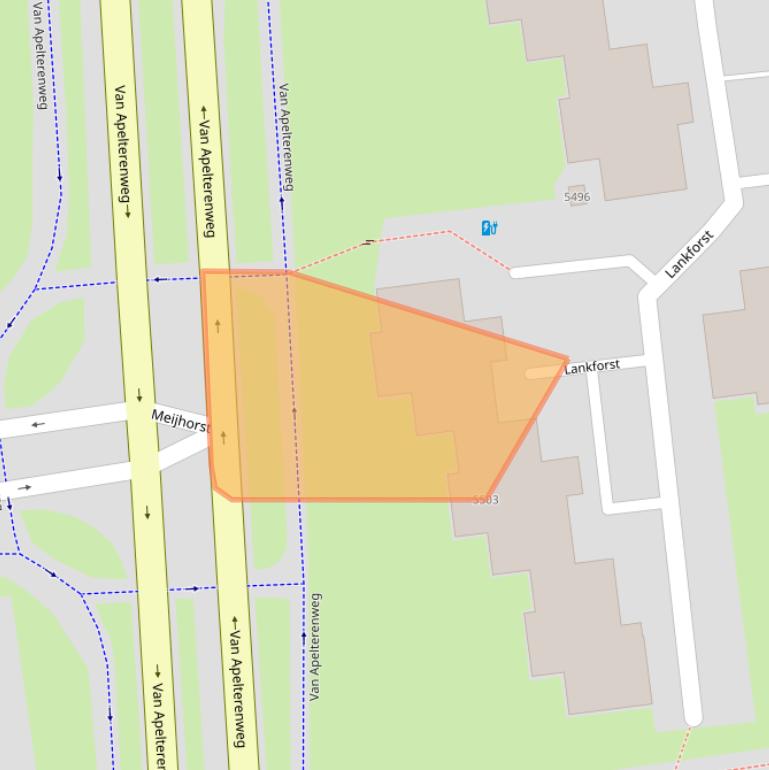 Kaart van postcodegebied 6538KX.