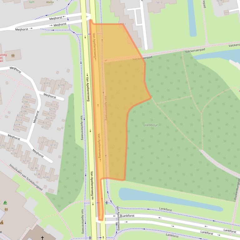 Kaart van postcodegebied 6538KZ.