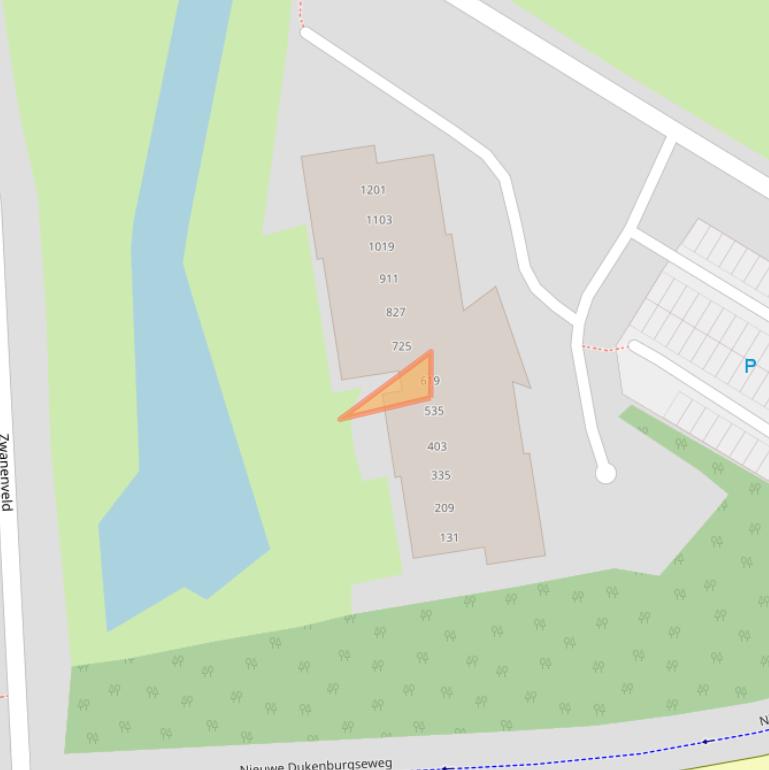 Kaart van postcodegebied 6538MT.