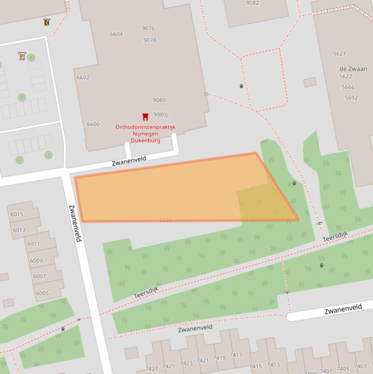 Kaart van postcodegebied 6538RW.