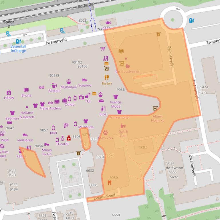 Kaart van postcodegebied 6538SC.