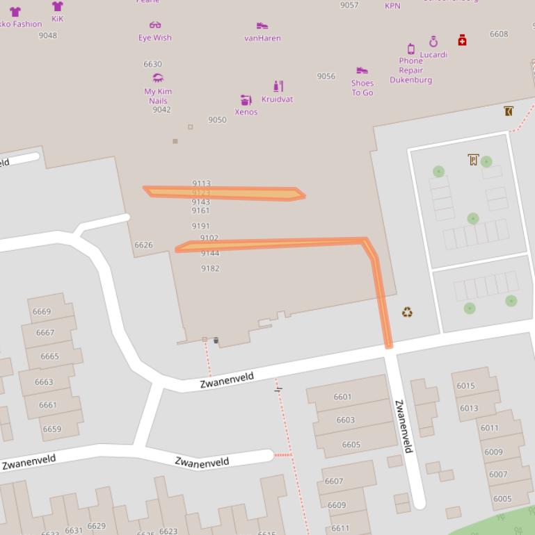 Kaart van postcodegebied 6538SJ.