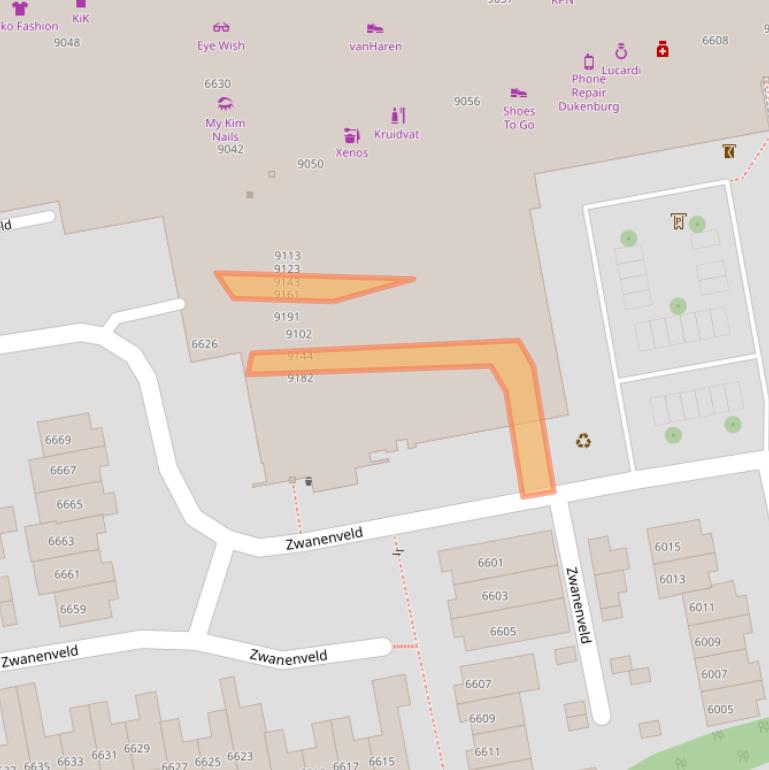 Kaart van postcodegebied 6538SK.