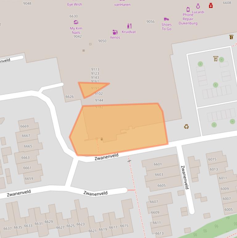 Kaart van postcodegebied 6538SL.