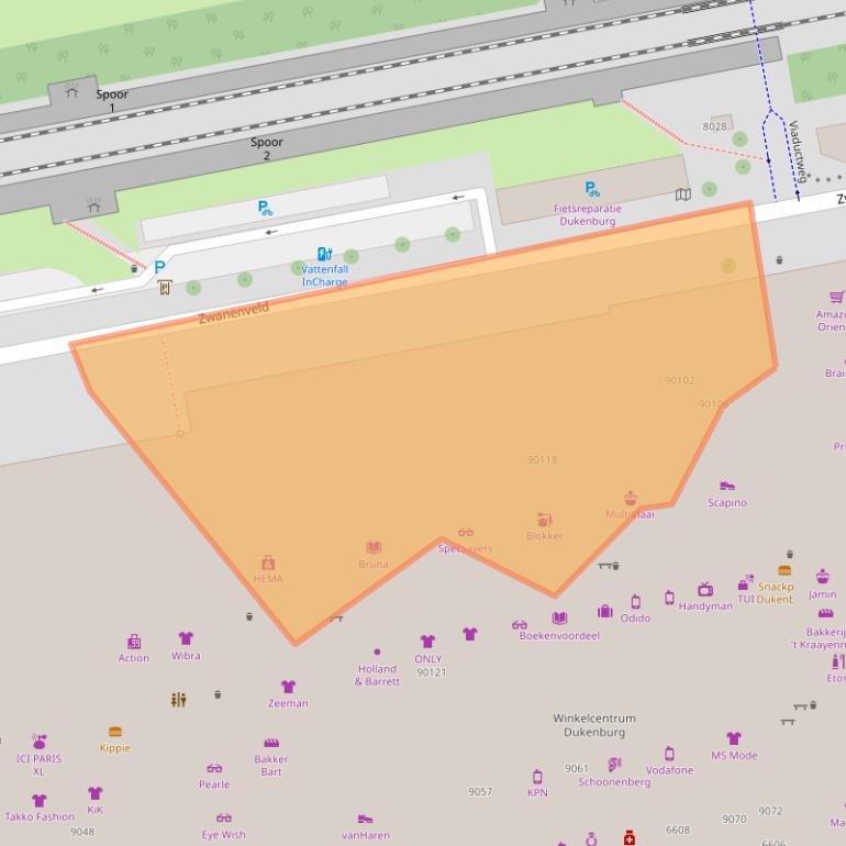 Kaart van postcodegebied 6538SP.