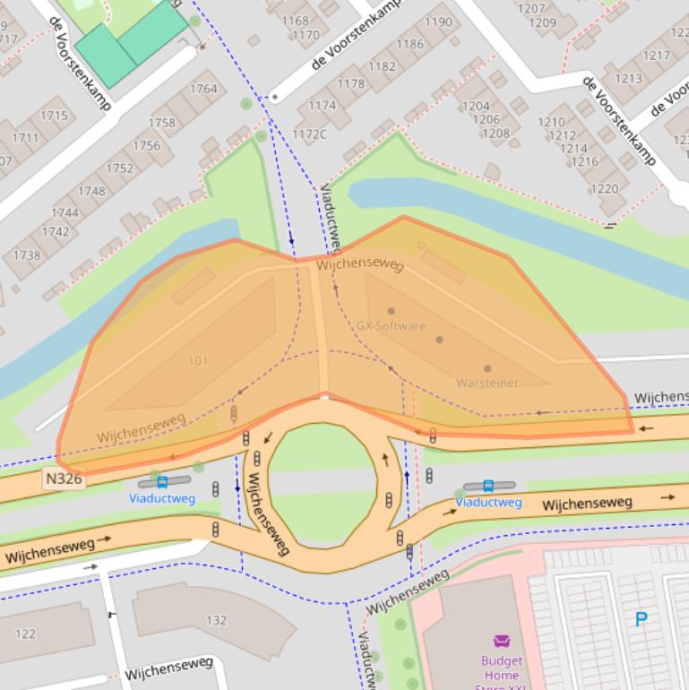 Kaart van postcodegebied 6538SW.
