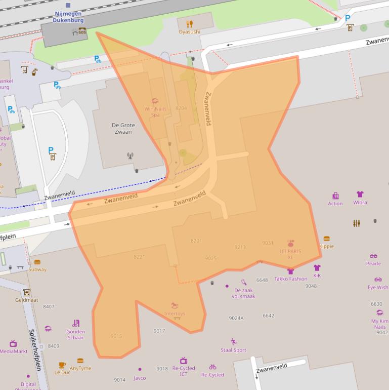 Kaart van postcodegebied 6538TC.