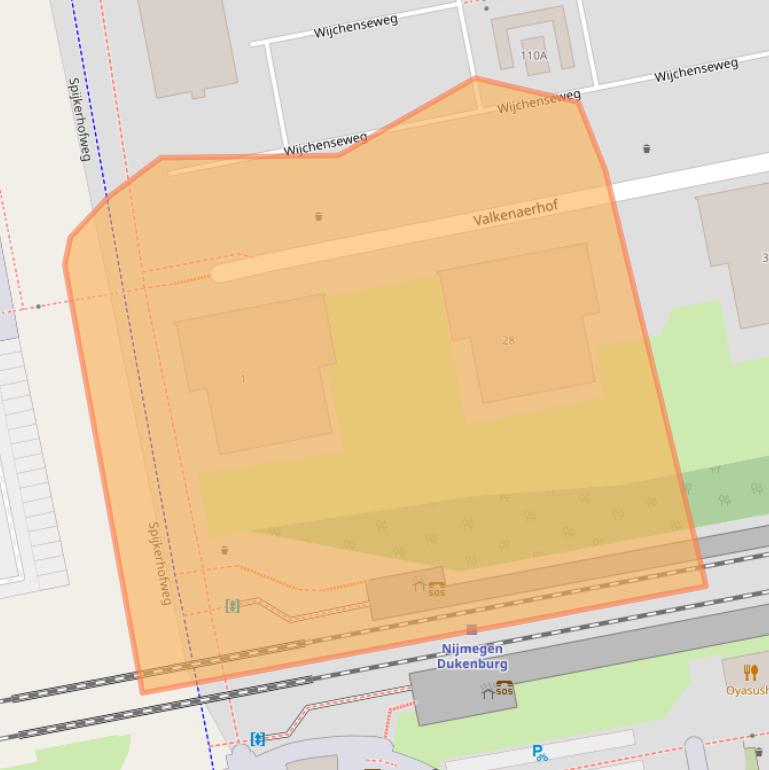Kaart van postcodegebied 6538TD.