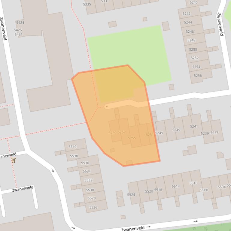 Kaart van postcodegebied 6538VL.