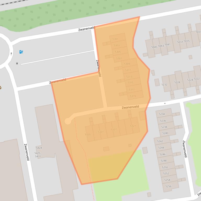 Kaart van postcodegebied 6538VP.