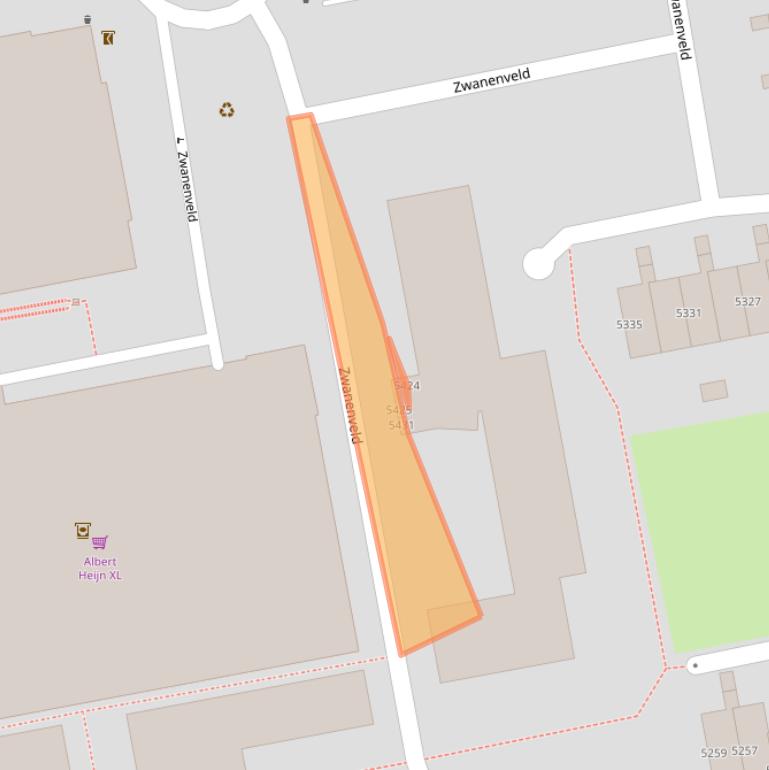 Kaart van postcodegebied 6538VR.