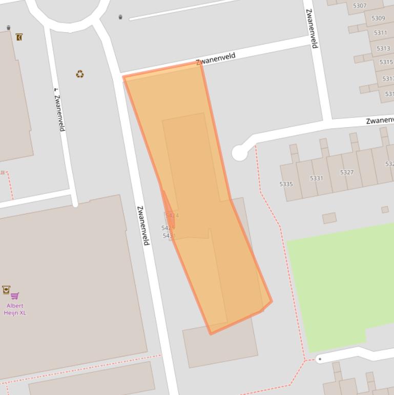 Kaart van postcodegebied 6538VS.