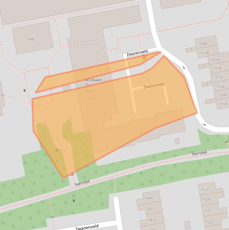 Kaart van postcodegebied 6538VV.