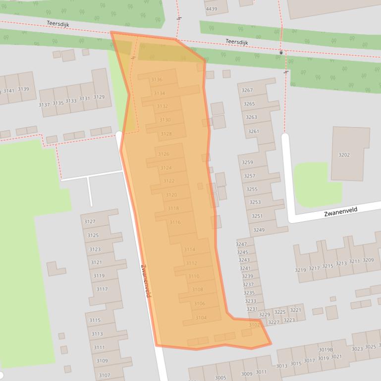 Kaart van postcodegebied 6538ZT.
