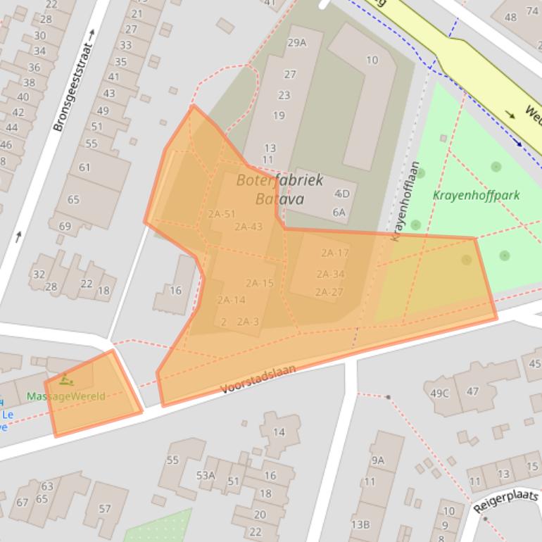 Kaart van postcodegebied 6541AC.