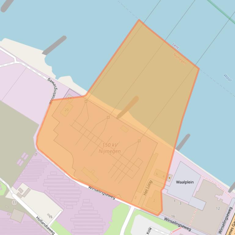 Kaart van postcodegebied 6541AW.