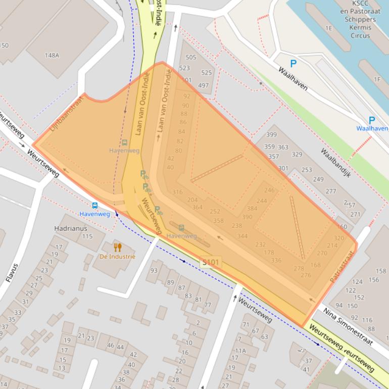 Kaart van postcodegebied 6541AZ.