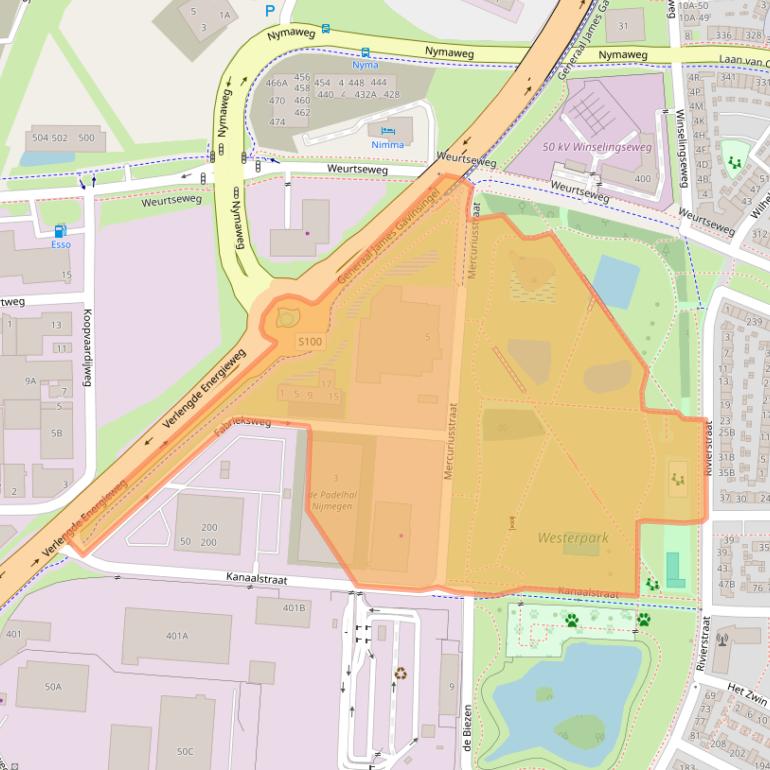 Kaart van postcodegebied 6541BM.