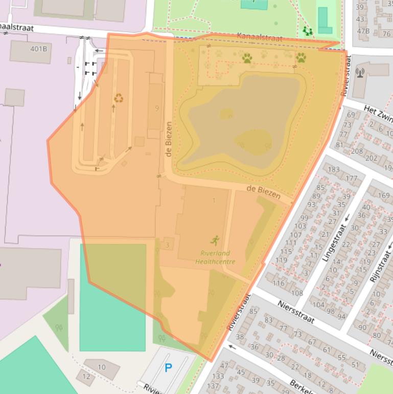 Kaart van postcodegebied 6541BN.