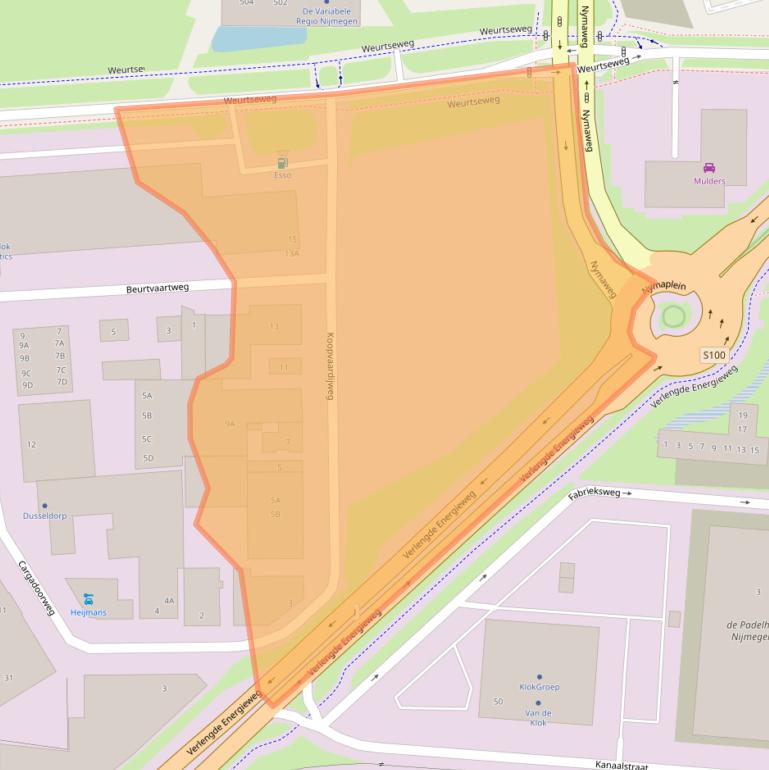 Kaart van postcodegebied 6541BR.