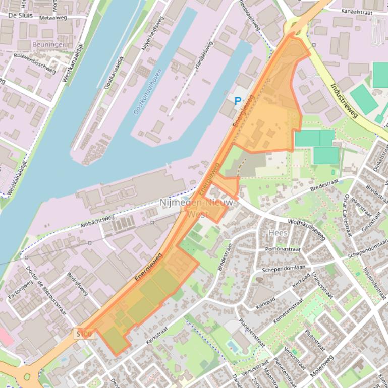 Kaart van postcodegebied 6541CW.