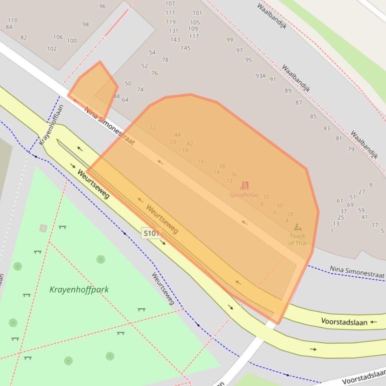 Kaart van postcodegebied 6541EA.