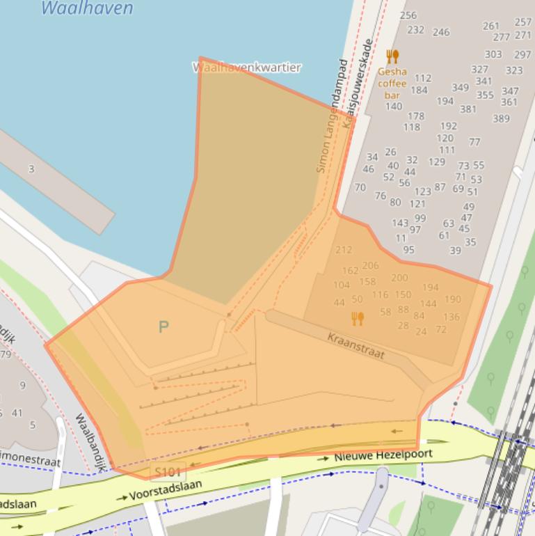 Kaart van postcodegebied 6541EJ.