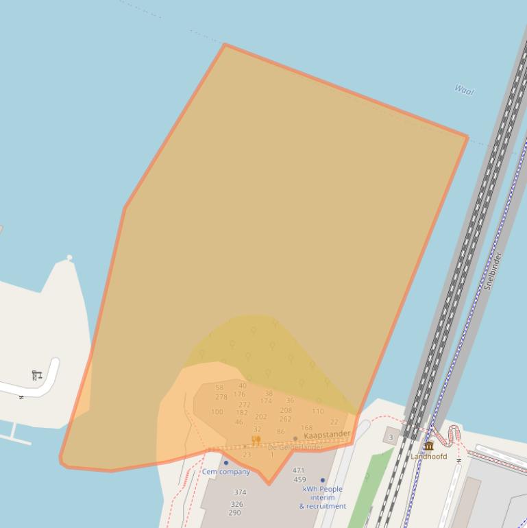 Kaart van postcodegebied 6541EX.