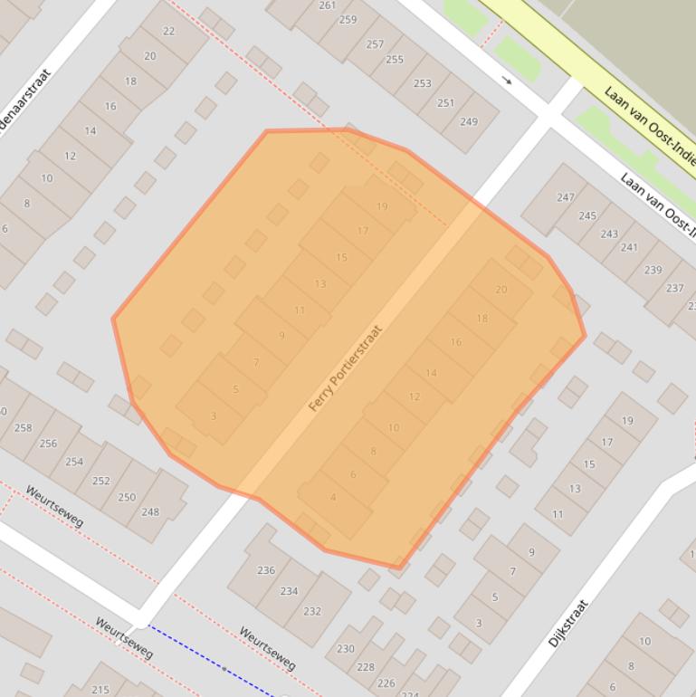 Kaart van postcodegebied 6541GP.