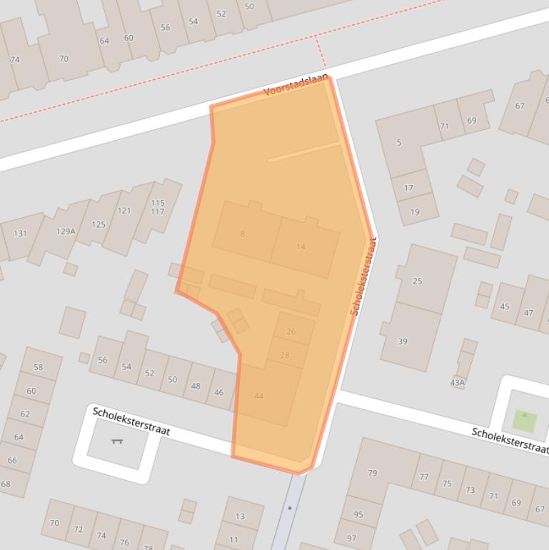 Kaart van postcodegebied 6541LC.