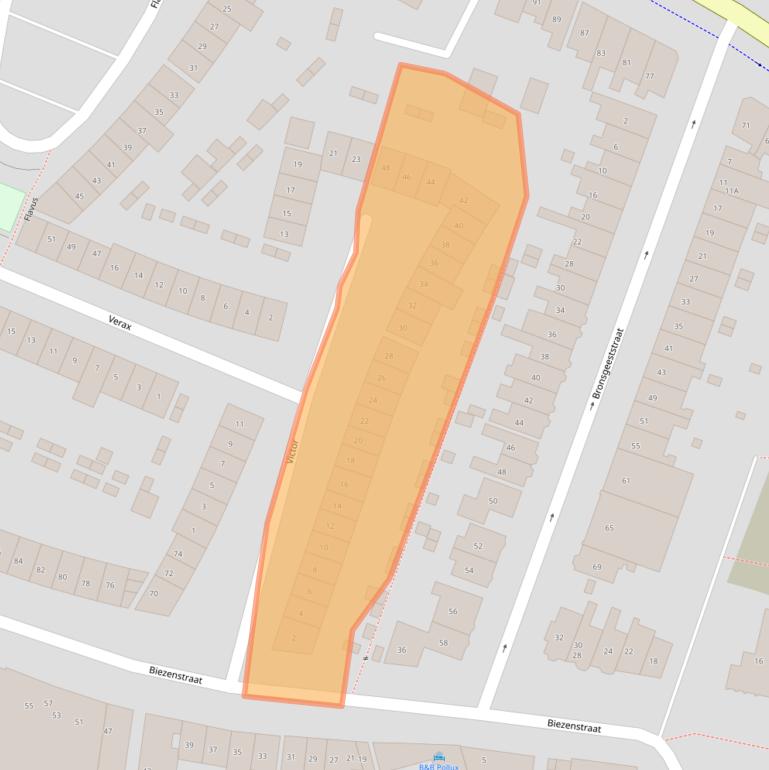 Kaart van postcodegebied 6541LM.