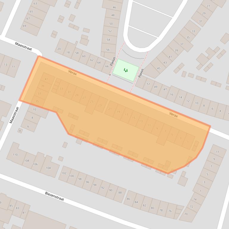 Kaart van postcodegebied 6541LN.