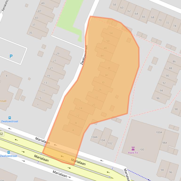 Kaart van postcodegebied 6541NT.
