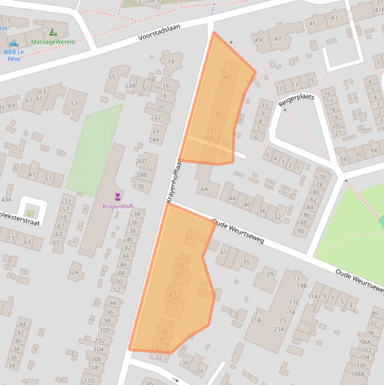 Kaart van postcodegebied 6541PN.