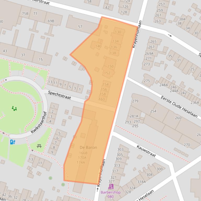 Kaart van postcodegebied 6541PX.