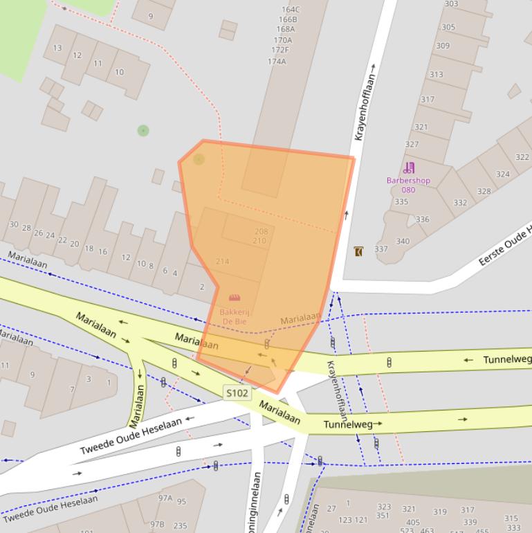 Kaart van postcodegebied 6541PZ.