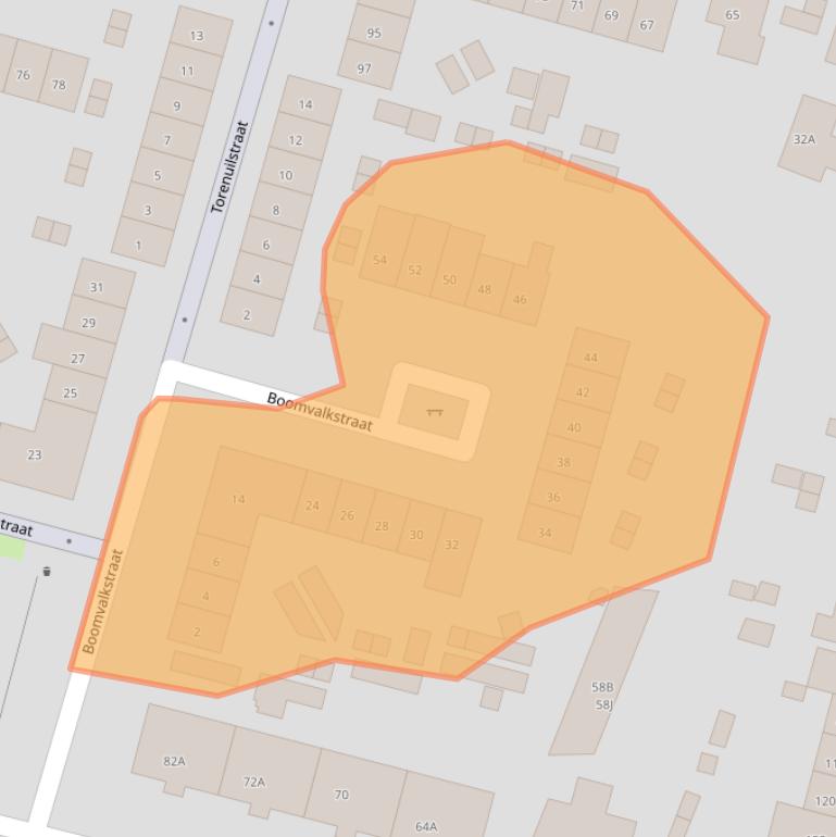 Kaart van postcodegebied 6541RT.