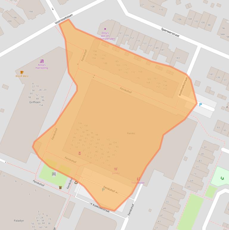 Kaart van postcodegebied 6541RW.
