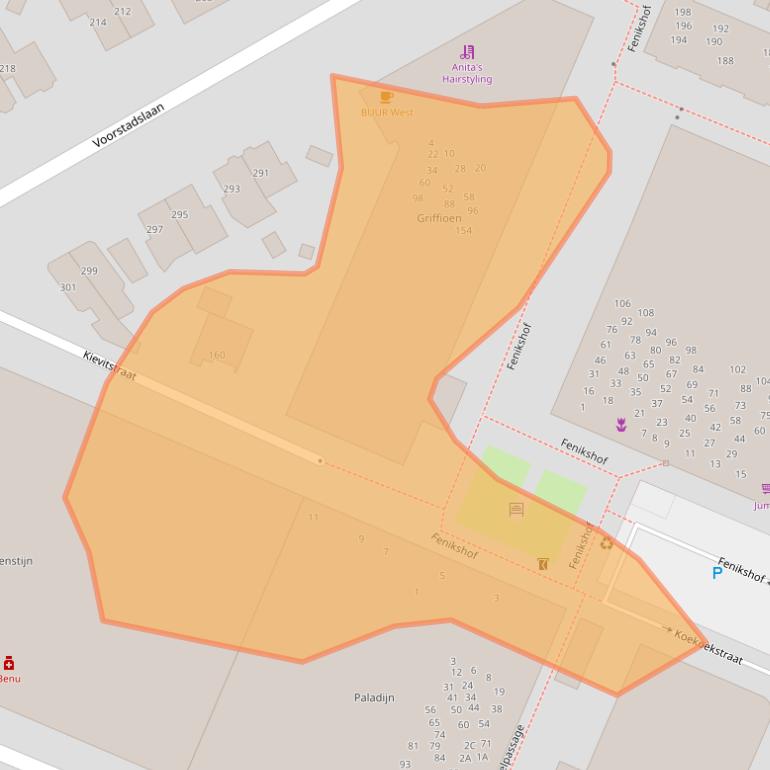 Kaart van postcodegebied 6541RX.