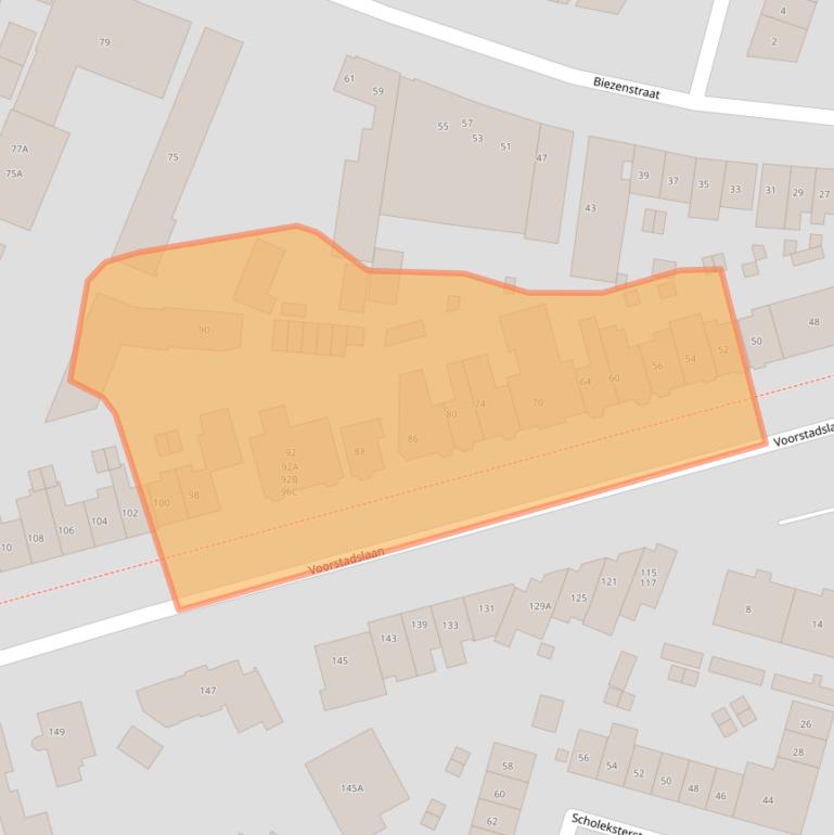Kaart van postcodegebied 6541ST.