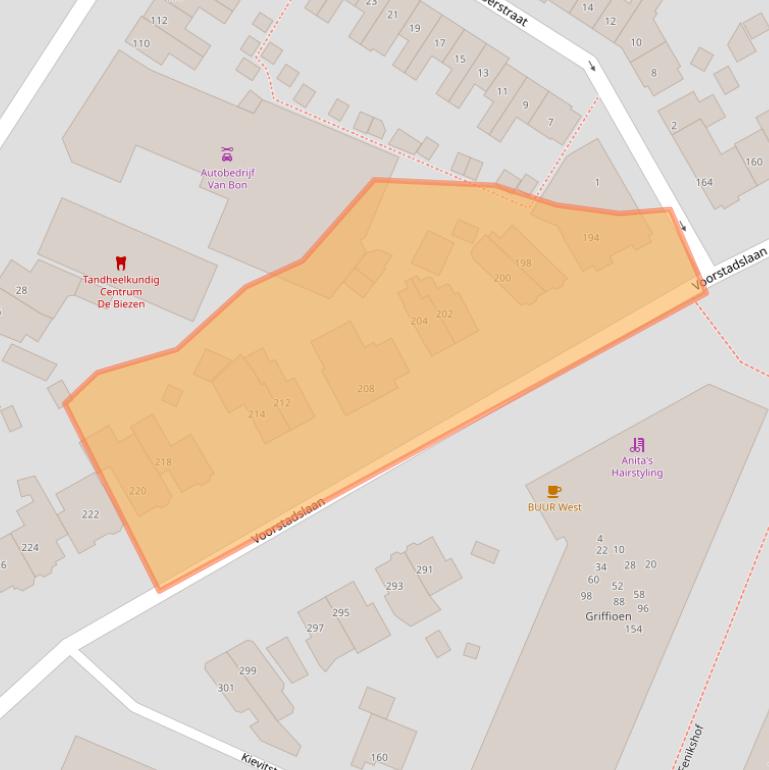 Kaart van postcodegebied 6541SX.