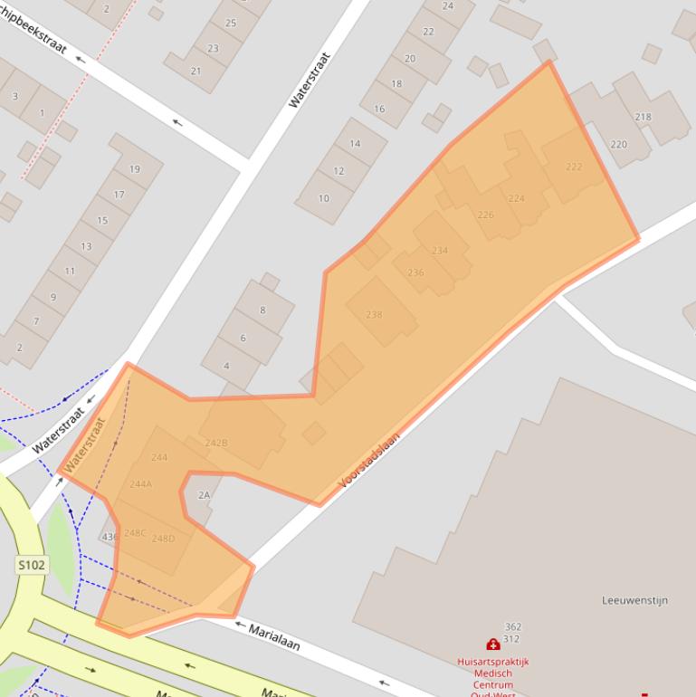 Kaart van postcodegebied 6541SZ.