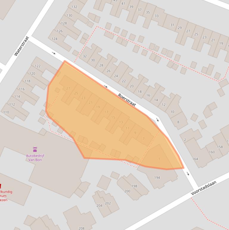 Kaart van postcodegebied 6541TB.