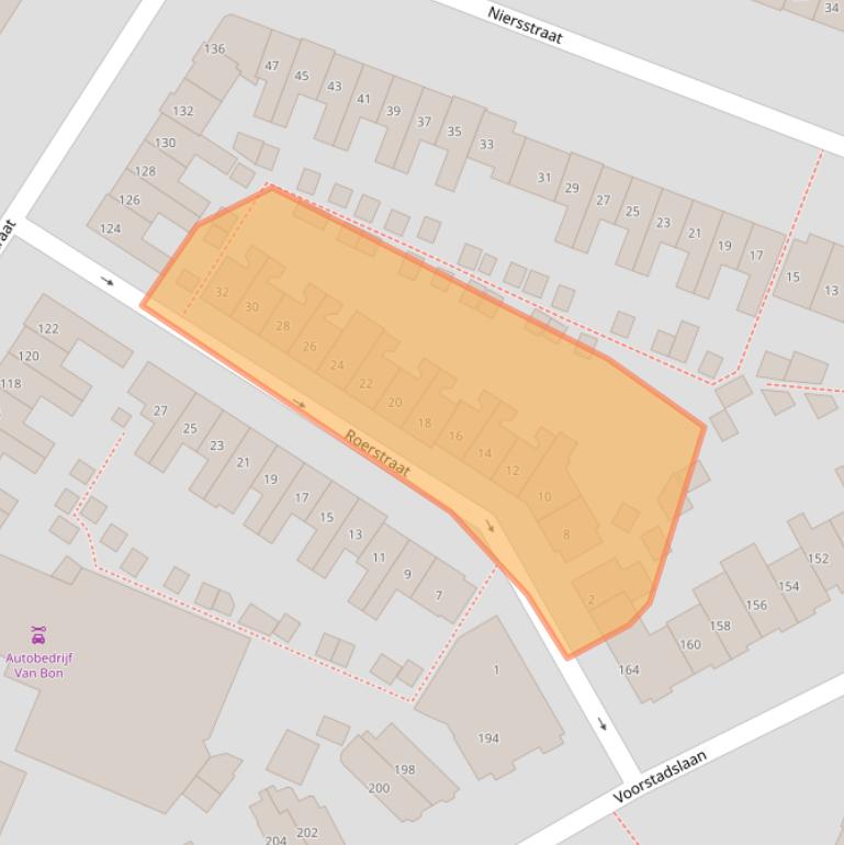 Kaart van postcodegebied 6541TC.